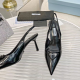 PRADA Satin Leather Back - Strap High - heeled Shoes PRADA Satin Leather Back - Strap High - heeled Shoes