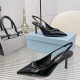 PRADA Satin Leather Back - Strap High - heeled Shoes PRADA Satin Leather Back - Strap High - heeled Shoes
