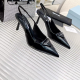 PRADA Satin Leather Back - Strap High - heeled Shoes PRADA Satin Leather Back - Strap High - heeled Shoes