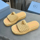 PRADA Natural Crochet flatform slides PRADA Natural Crochet flatform slides