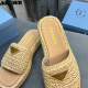 PRADA Natural Crochet flatform slides PRADA Natural Crochet flatform slides