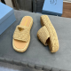 PRADA Natural Crochet flatform slides PRADA Natural Crochet flatform slides