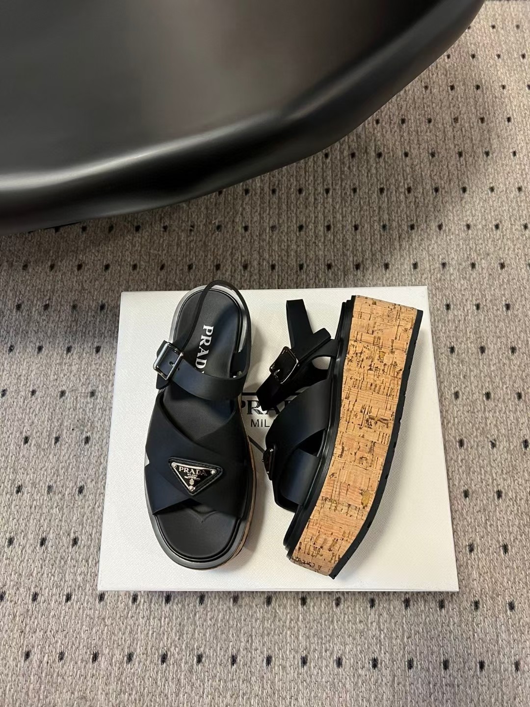 PRADA SNGG Platform Roman Sandals PRADA SNGG Platform Roman Sandals