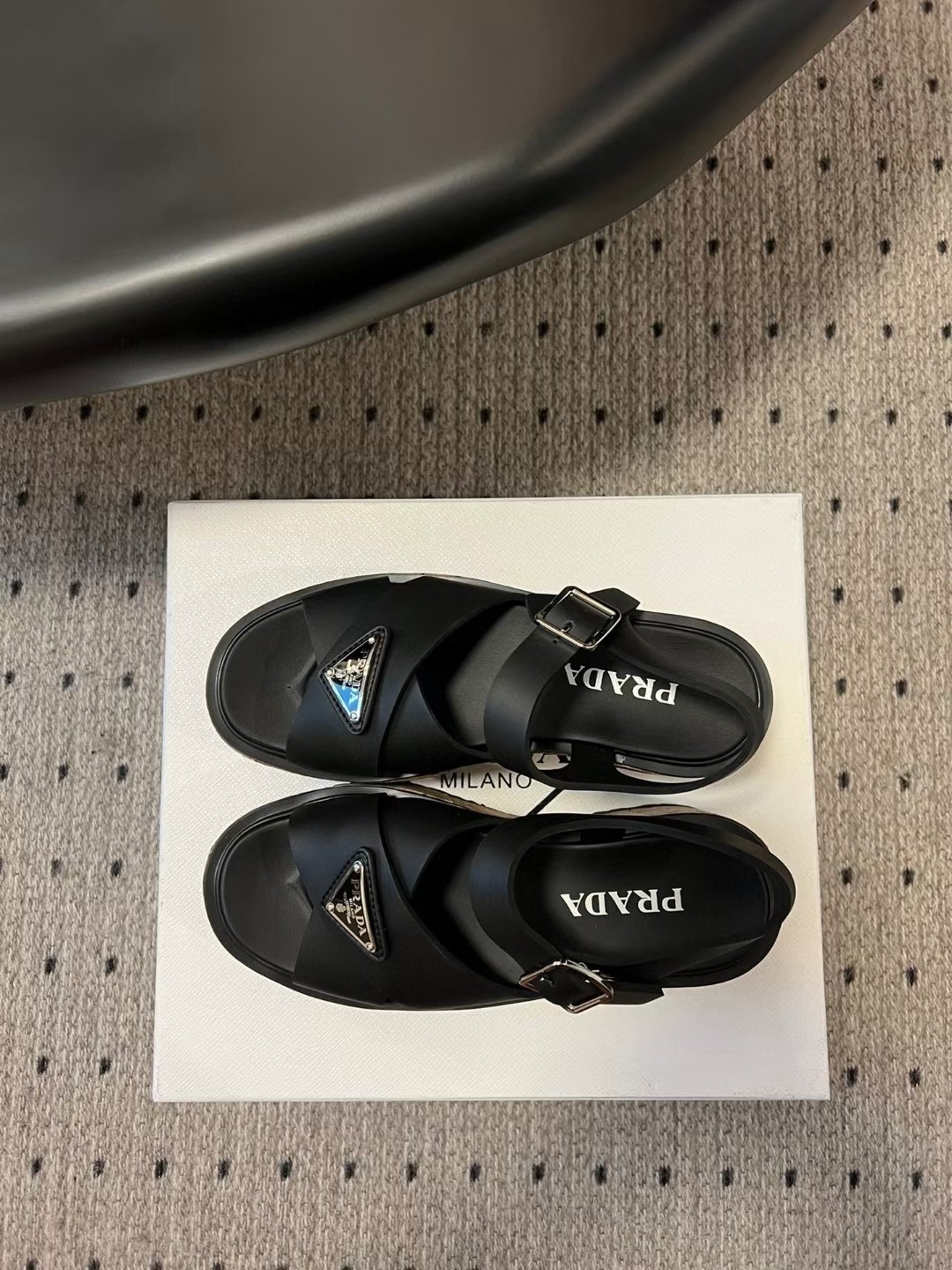 PRADA SNGG Platform Roman Sandals PRADA SNGG Platform Roman Sandals
