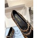 PRADA Printed leather ballerinas,Honey