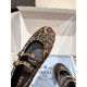 PRADA Printed leather ballerinas,Honey