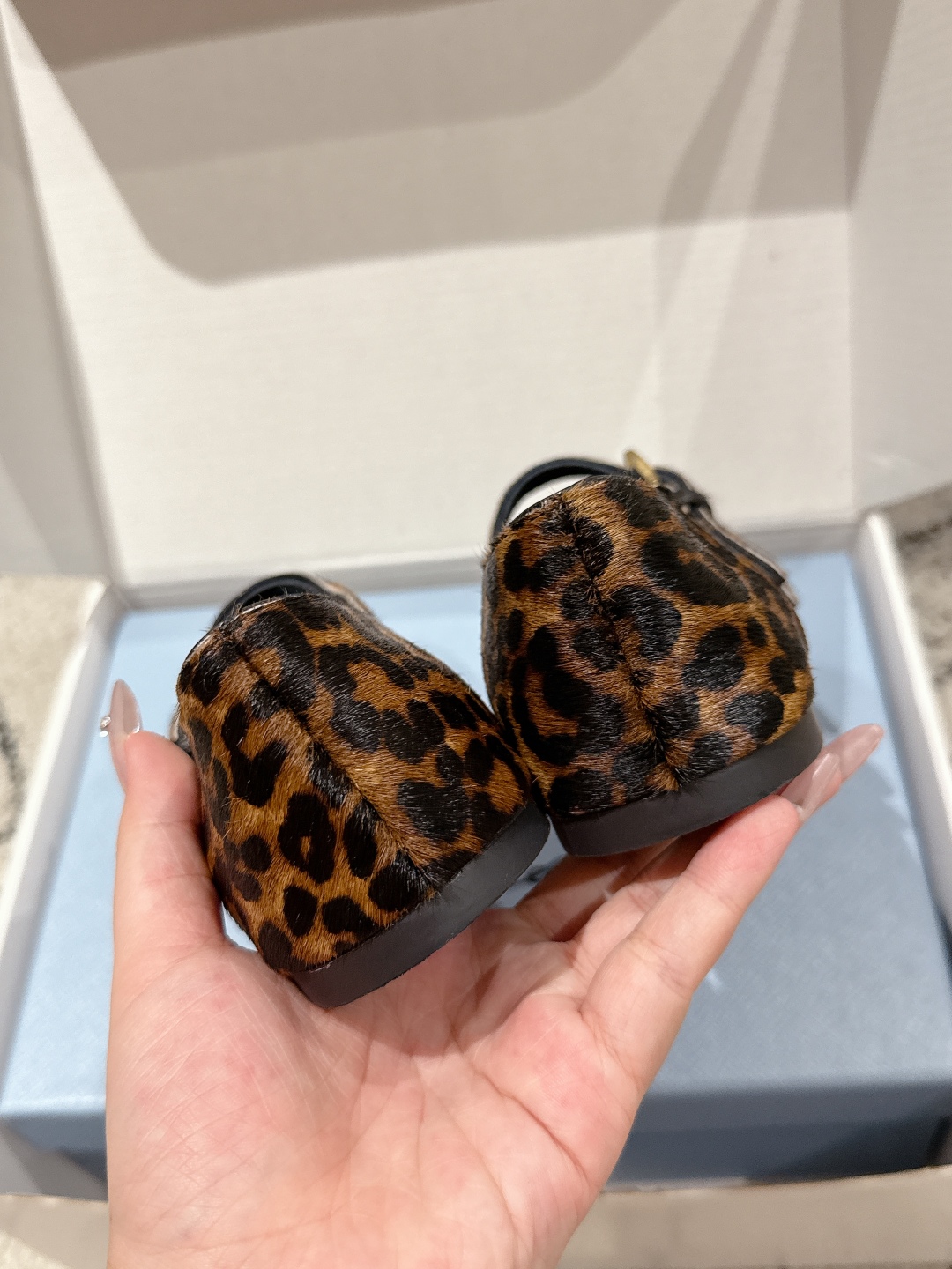 PRADA Printed leather ballerinas,Honey