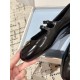 PRADA Women Nappa Leather Ballerinas In Black,Mary Jane Ballet Flats in Patent Leather