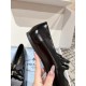 PRADA Women Nappa Leather Ballerinas In Black,Mary Jane Ballet Flats in Patent Leather