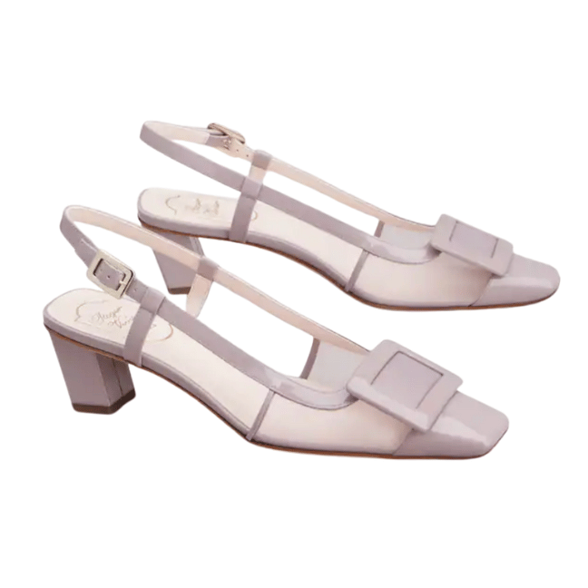 ROGER VIVIER Belle Vivier Slingback Pumps in mesh fabric