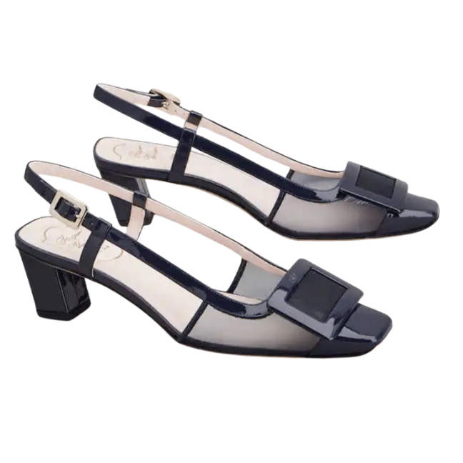 ROGER VIVIER Belle Vivier Slingback Pumps in mesh fabric ROGER VIVIER Belle Vivier Slingback Pumps in mesh fabric