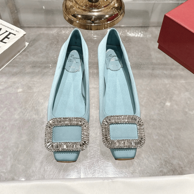ROGER VIVIER 2025 Spring/Summer New Bell Vivier Series Satin High - heeled Pumps, Roger Vivier Women's Shoes, 2.5cm Heel