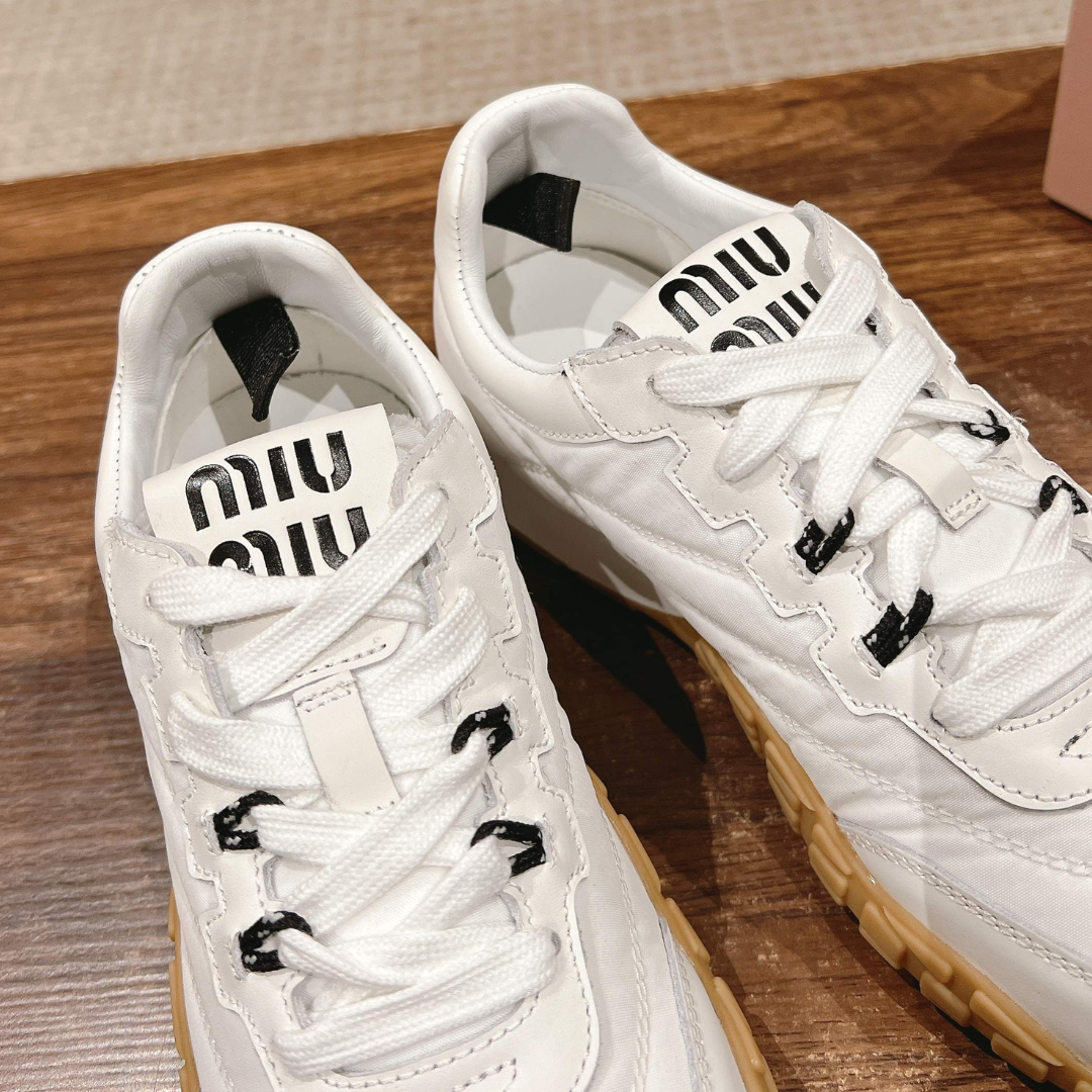 MIUMIU Tyre technical fabric and suede sneakers MIUMIU Tyre technical fabric and suede sneakers