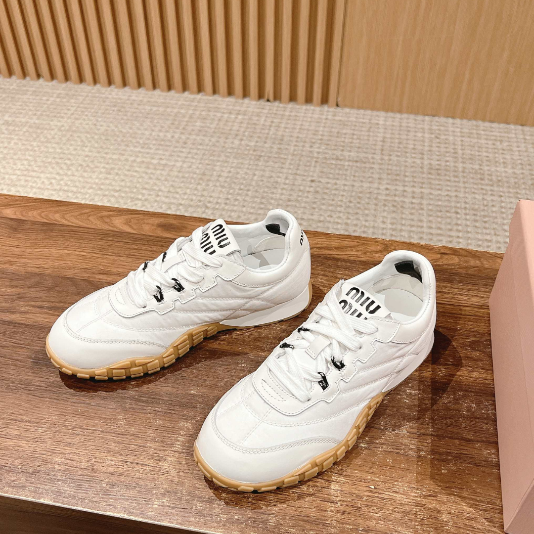 MIUMIU Tyre technical fabric and suede sneakers MIUMIU Tyre technical fabric and suede sneakers
