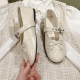MIUMIU Leather ballerinas White MIUMIU Leather ballerinas White