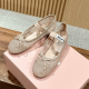 MIUMIU Mesh fabric ballerinas MIUMIU Mesh fabric ballerinas