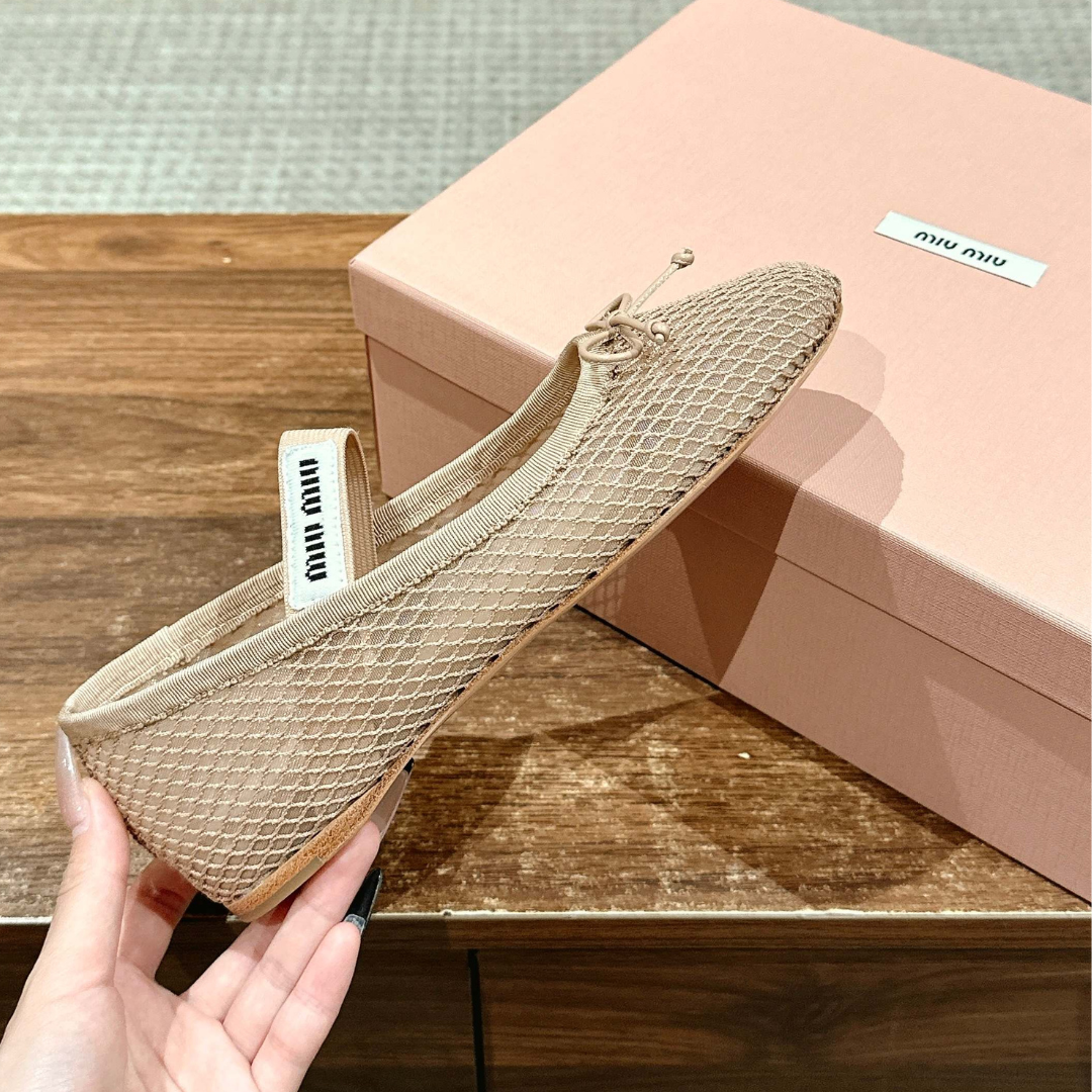 MIUMIU Mesh fabric ballerinas MIUMIU Mesh fabric ballerinas