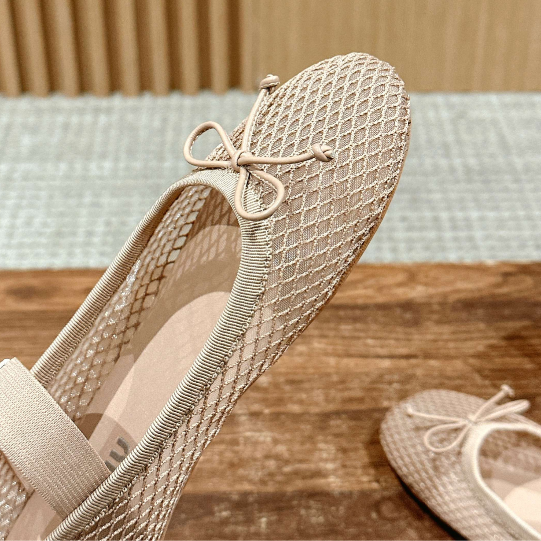 MIUMIU Mesh fabric ballerinas MIUMIU Mesh fabric ballerinas