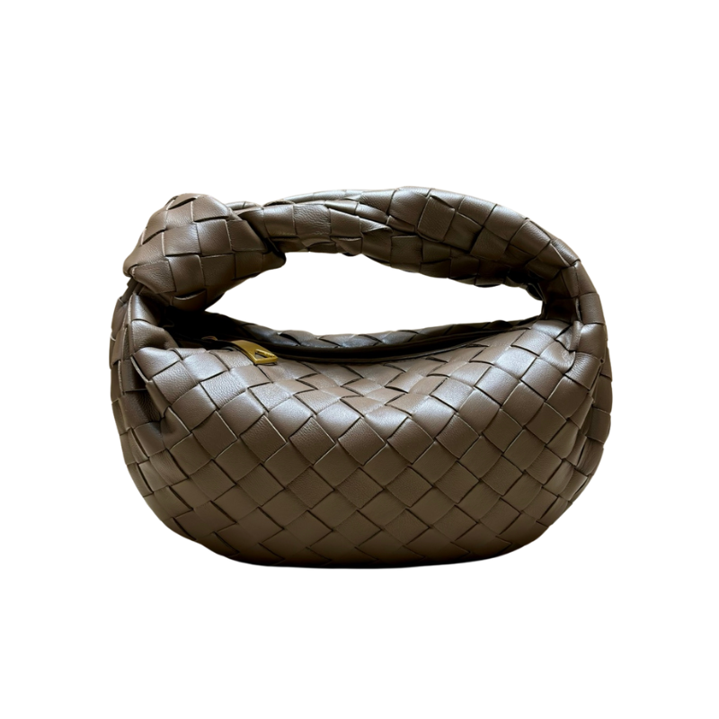 BOTTEGA VENETA Intrecciato Mini Jodie - Brown Handle Bags, Handbags