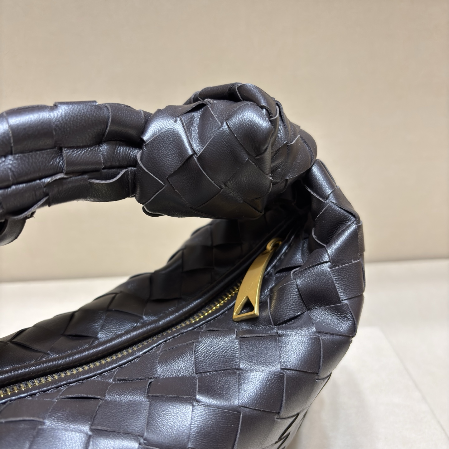 BOTTEGA VENETA Intrecciato Mini Jodie - BLACK Handle Bags, Handbags