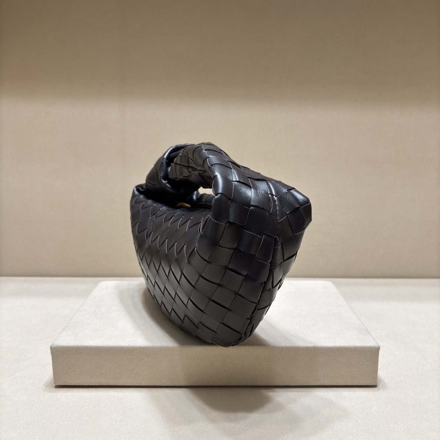 BOTTEGA VENETA Intrecciato Mini Jodie - BLACK Handle Bags, Handbags