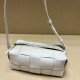 BOTTEGA VENETA Brick Cassette Shoulder Bag Maxi Intrecciato Leather, White