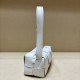 BOTTEGA VENETA Brick Cassette Shoulder Bag Maxi Intrecciato Leather, White
