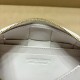BOTTEGA VENETA Brick Cassette Shoulder Bag Maxi Intrecciato Leather, White