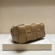 BOTTEGA VENETA Brick Cassette Shoulder Bag Maxi Intrecciato Leather, Brown