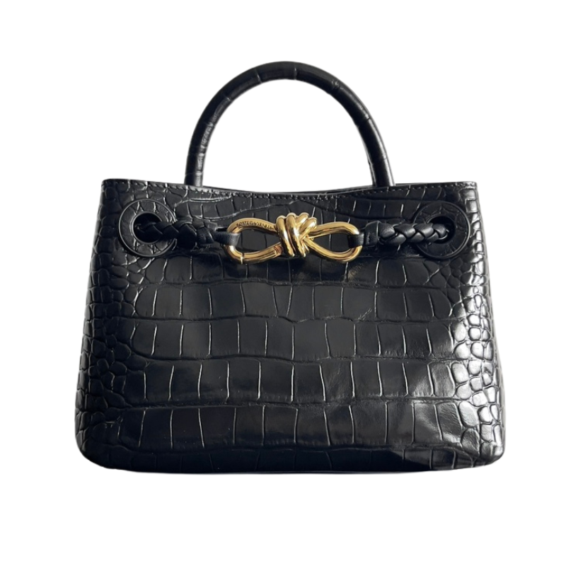 BOTTEGA VENETA  Andiamo Crocodile Pattern Cowhide Tote Bag 