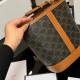 CELINE Medium Bucket IN Triomphe Canvas and calfskin CELINE Medium Bucket IN Triomphe Canvas and calfskin