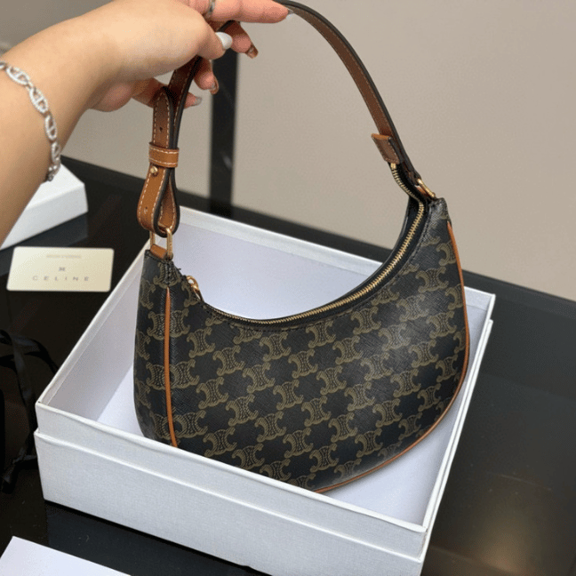 CELINE Ava Bag IN Triomphe Canvas and calfskin CELINE Ava Bag IN Triomphe Canvas and calfskin