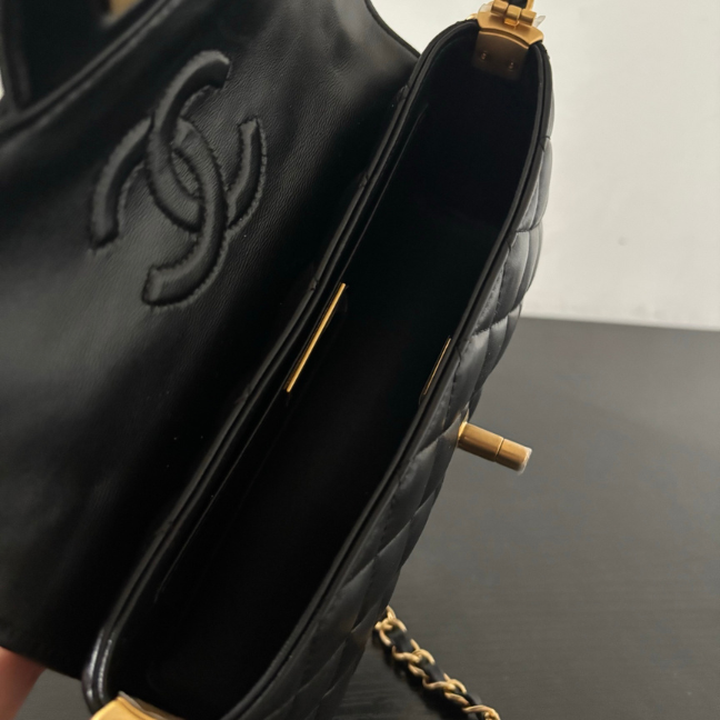 CHANEL Mini Classic Handbag Lambskin & Gold-Tone Metal Black CHANEL Mini Classic Handbag Lambskin & Gold-Tone Metal Black