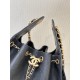 CHANEL  25 Black Caviar  Hobo Bag Gold Hardware 