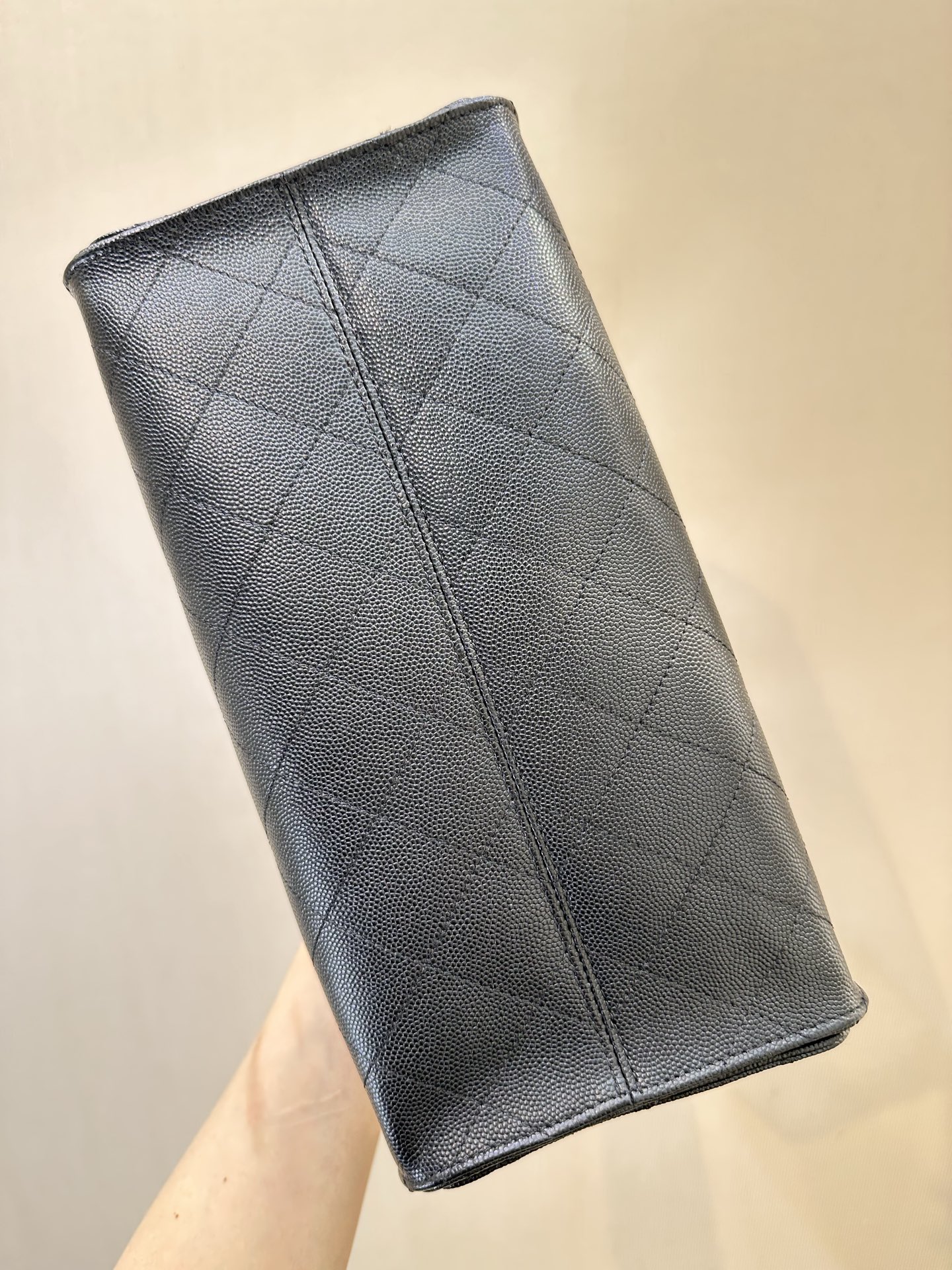 CHANEL  25 Black Caviar  Hobo Bag Gold Hardware 