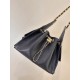 CHANEL  25 Black Caviar  Hobo Bag Gold Hardware 