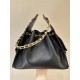 CHANEL  25 Black Caviar  Hobo Bag Gold Hardware 