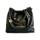 CHANEL 22 Handbag Shiny Calfskin & Gold-Tone Metal Black CHANEL 22 Handbag Shiny Calfskin & Gold-Tone Metal Black