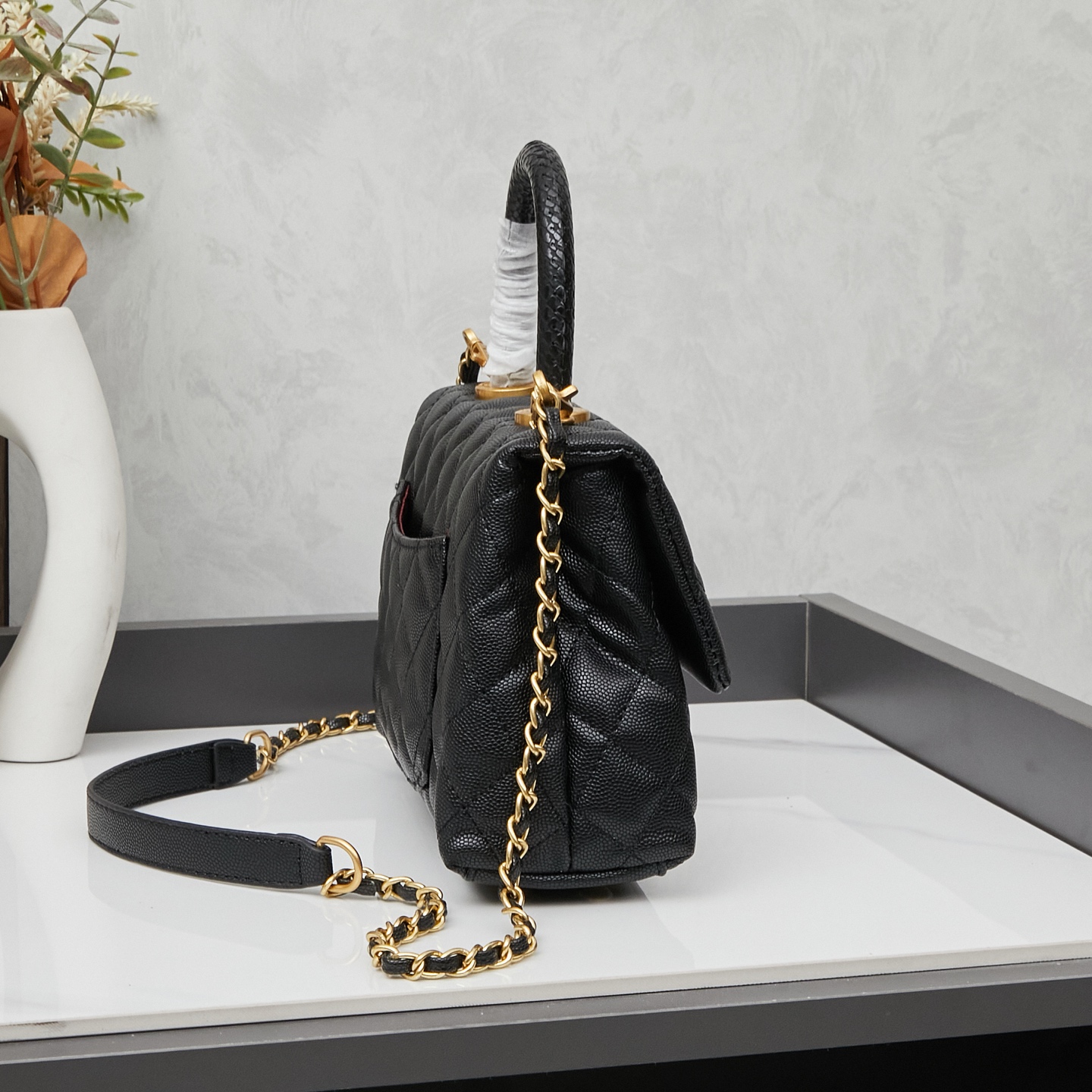 CHANEL coco handle Bag ,Black  2402