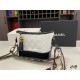 CHANEL Gabrielle Handbag White and Black
