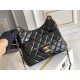 CHANEL Hobo Handbag Black with Golden Chain CHANEL Hobo Handbag Black with Golden Chain
