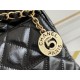 CHANEL Hobo Handbag Black with Golden Chain CHANEL Hobo Handbag Black with Golden Chain