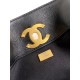 CHANEL 25A Suede Calfskin, Shiny Lambskin Gold-Tone Metal Beige Black Bag Large