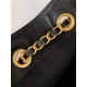 CHANEL Shopping bag, Calfskin & gold-tone metal, black