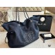 CHANEL Denim XL Coco Cabas Tote Dark Blue 