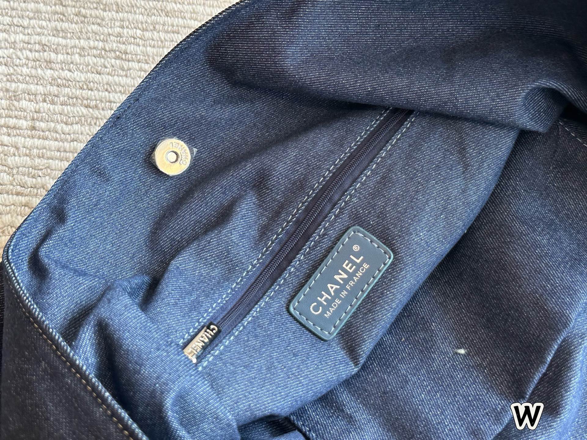 CHANEL Denim XL Coco Cabas Tote Dark Blue 