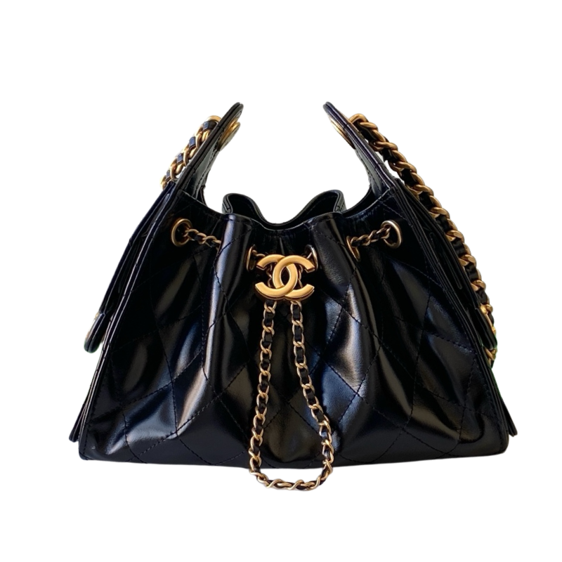 New Chanel Mini Black  25 Hobo Handbag 