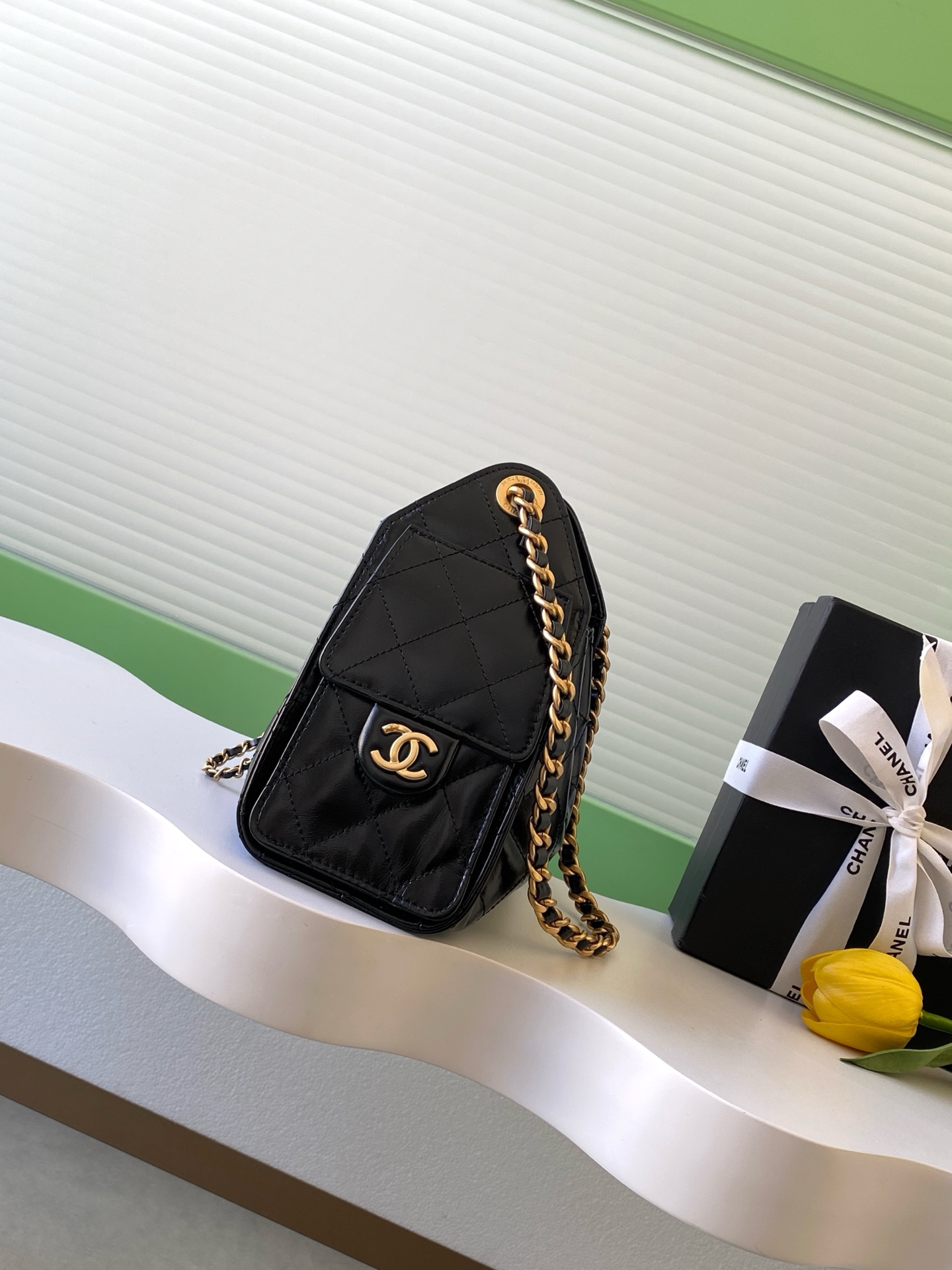 New Chanel Mini Black  25 Hobo Handbag 