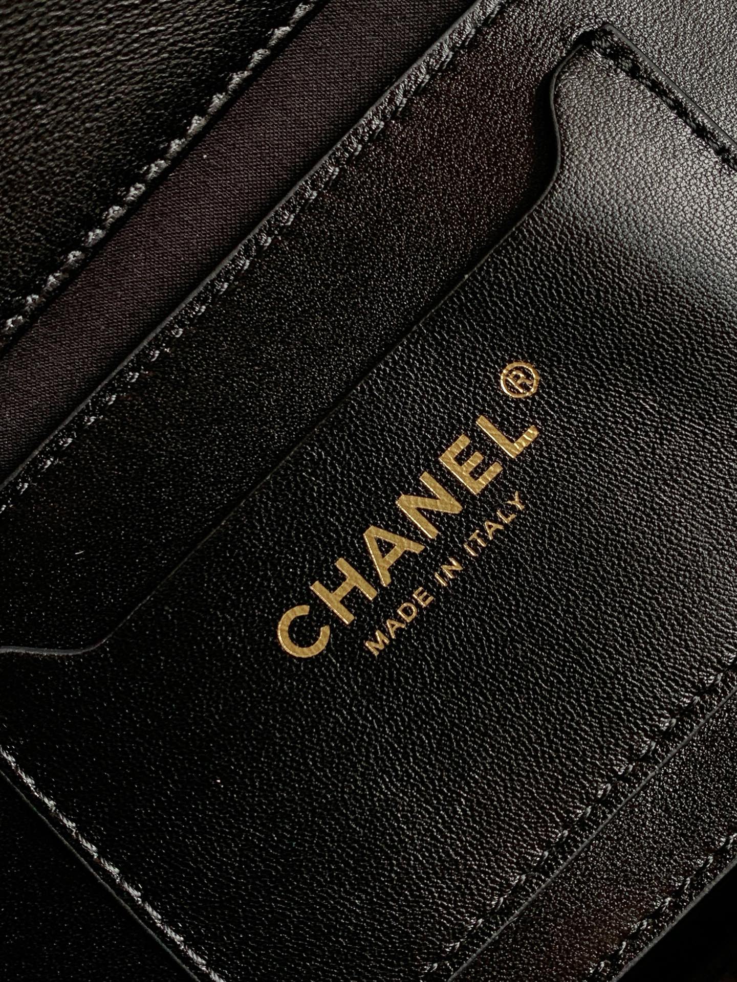 CHANNEL Small Shopping Bag,Braided Straw, Lambskin & Gold-Tone Metal 