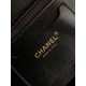 CHANNEL Small Shopping Bag,Braided Straw, Lambskin & Gold-Tone Metal 